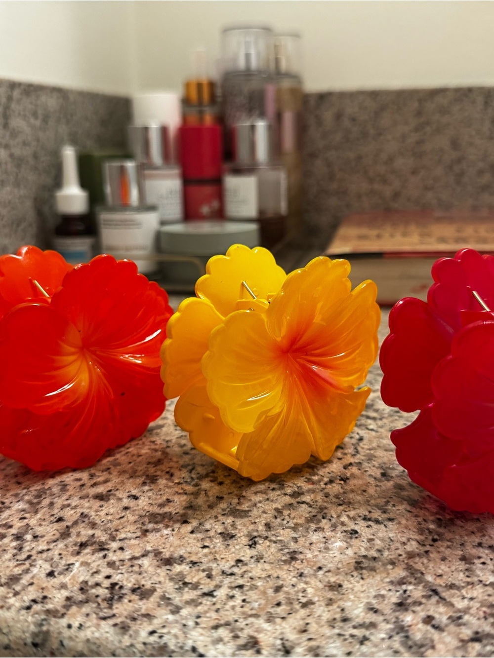 Yellow Floral Decorative Candle -